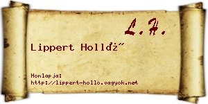 Lippert Holló névjegykártya